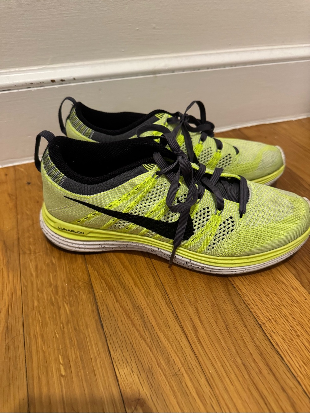 Nike Women’s Flyknit Running Shoes - Volt/Black